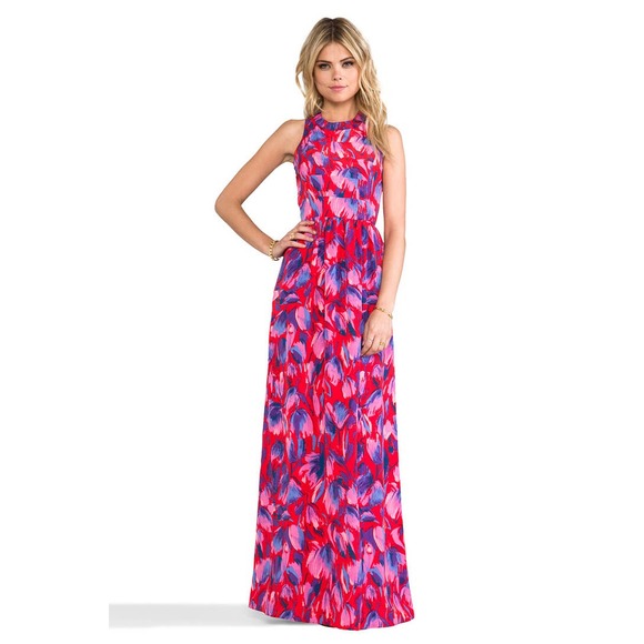 Lovers + Friends Dresses & Skirts - LOVERS & FRIENDS Women's size S Pink Floral Kitty Cat Romantic Maxi Dress